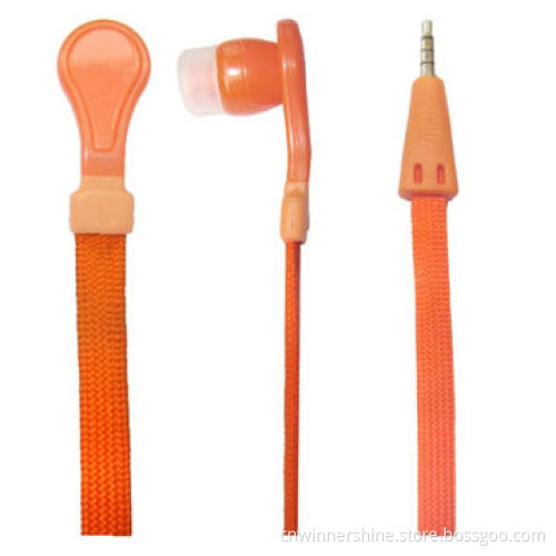 Earbud with Tangle-Free Headphone Shoelace Noise-cancelling, OEM/ODM, 3.5mm Plug